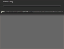 Tablet Screenshot of concise.org